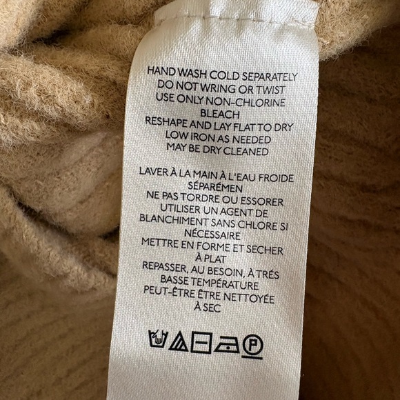 Free People Cream Ribbed Button Sweater - Picture 8 of 9